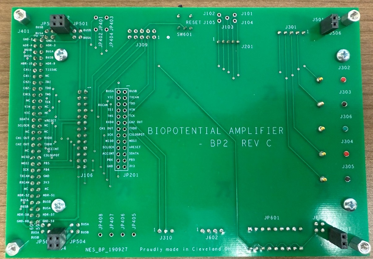 Figure 2: Bottom Side of Assembled BP Frame Board